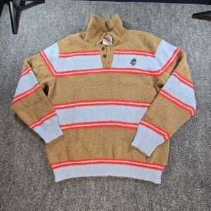 Donald Duck Disney Sweater Mens M Striped Pullover Graphic